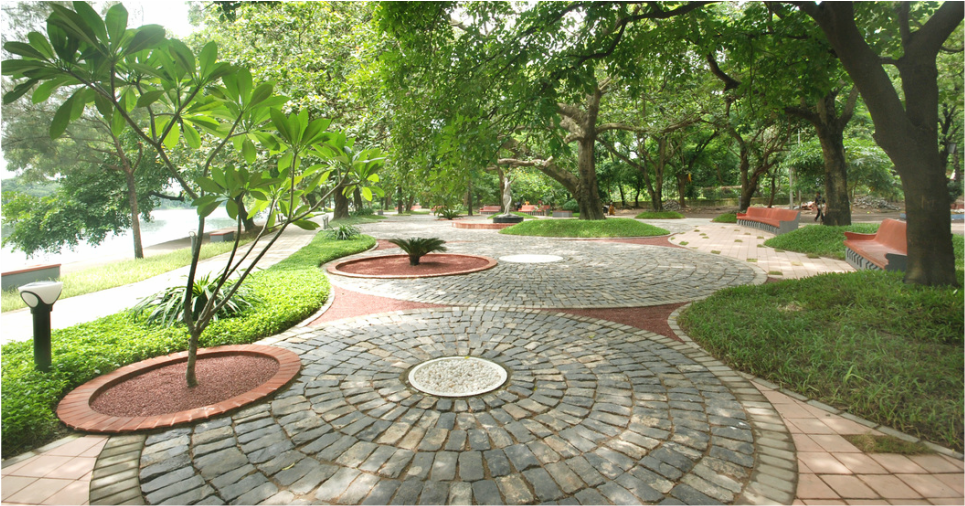 Landscape design of Rabindra Sarobar Plaza by Mansi Shah